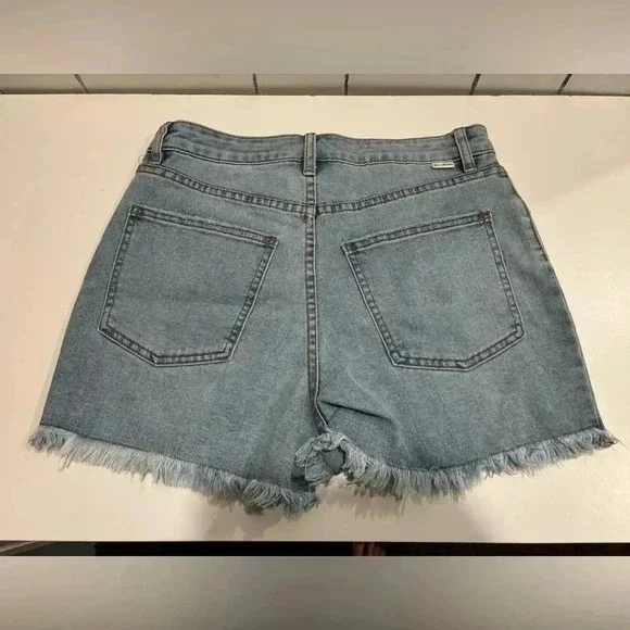 BILLABONG SO CHEEKY HIGH-WAIST DENIM SHORTS WOMEN'S  SWEET BLUE - Picture 4 of 8